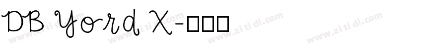 DB Yord X字体转换